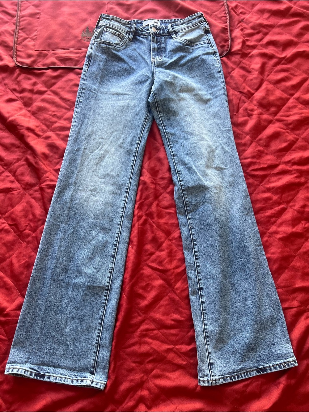 Fashion Nova Women's Blue Flared Jeans - Casual Everyday Style Size 7